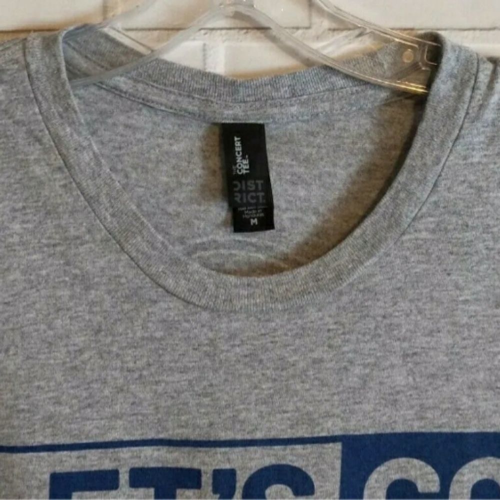 New Los Angeles Let's Go Dodgers Men's Gray Short Sleeve MLB Baseball Shirt M - Picture 6 of 7